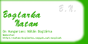 boglarka natan business card